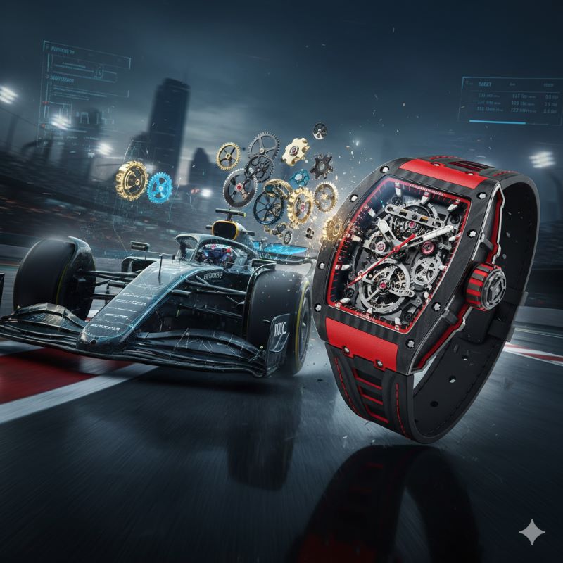「腕時計のF1」というコンセプトを体現する、F1マシンの技術を転用したリシャール・ミルの革新的な機能美