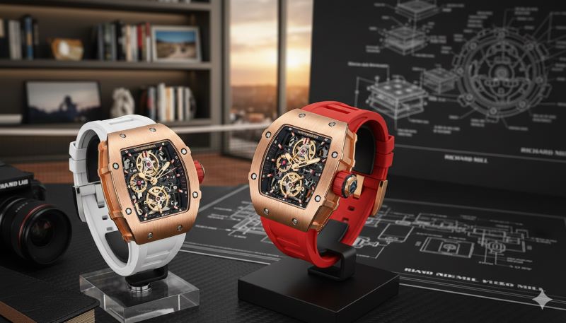 カーボン層と金箔が幾重にも重なり、唯一無二の模様を描き出すゴールドカーボンTPT素材の断面イメージ